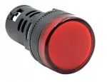 Kontrolinė lemputė Led 28mm plastikinis 230v raudona