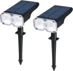 Grifema gd251-2, led saulės &scaron;viestuvai lauko sodui, 5 režimai, 3000 k &scaron;ilta balta saulės prožektorius, 2 vnt. saulės &scaron;viestuvų rinkinys laukui, ip65 atsparus vandeniui sodo ap&scaron;vietimas, skirtas takui, kiemui, vejai