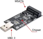 Kietasis diskas Xiwai mini pci-e msata į usb 2.0 i&scaron;orinis ssd pcba konverterio adapteris pen drive kortelė be dėklo