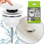 Sink Quality Click clack kam&scaron;telis stalvir&scaron;inei kriauklei, baltas, automatinis, universalus