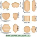 Ahandmaker 6 stilių medinis mozaikos pagrindas, įvairių formų mozaikos pagrindai. Įvairių formų pagrindai &bdquo;pasidaryk pats&ldquo; mozaikos amatams. Mozaikos projektas, rankų darbo amatai, papuo&scaron;alų lėk&scaron;tė