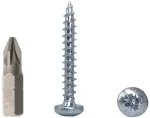 Pakuotė 30 vnt. Din 7981 Cinkuoto plieno 5.0 x 35 mm medsraigčiai, skirti medienos drožlių plok&scaron;tėms, su plok&scaron;čia galvute, universalus Pozi Drive Pz sraigtas su pilnu sriegiu (30, 5.0 x 35 mm)
