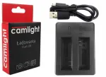 Camlight usb dvigubas baterijų įkroviklis, skirtas sjcam sj6 legend