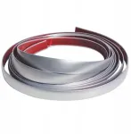 Dekoratyvinė sidabrinė chromo matinė 30mm satino elastinga lipni juostelė