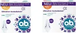 O.b. Tamponai Extraprotect Normal, pakuotė i&scaron; 56 & Extraprotect Super, tamponai gausioms dienoms su Dynamic Fit technologija ir itin apsauginiais sparneliais, užtikrinantys maksimalią apsaugą nuo pratekėjimo* (1 x 42 vienetai)