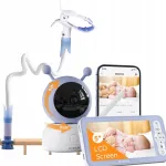 Boifun elektroninė auklė su pasukama kamera wifi 5"led 1080p hd 4&times;zoom+laikiklis 1vnt