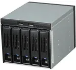 Chenbro HDD/SSD korpusas SK33502T3, 3x5.25" į 5x3.5", 3.5", 12Gb/s SAS SATA, 80mm ventiliatorius, 2x USB, kar&scaron;tasis keitimas