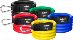 Atsparumo juostų rinkinys pratimams - Power Tube Set, 5-30 kg, 5 juostos, REBEL ACTIVE