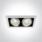 2x30W įleidžiamas &scaron;viestuvas, baltas, 3000K, 51230/W/W