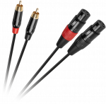 Cabletech XLR - 2RCA jungiamasis kabelis 1m