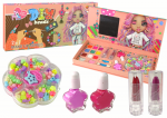 Lean Toys Makiažo ir papuo&scaron;alų rinkinys LeanToys Jewelry Makeup Kit 2in1, 100 vnt.