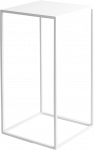 Customform Kavos staliukas / &Scaron;oninis staliukas, TENSIO METAL 30, 30x60 cm, Balta