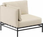 Sofa Sitsit Lauko moduliniai baldai, Dandy galinis modulis, 78x78x78 cm, Bežinė spalva