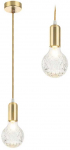 Toolight Pakabinamas &scaron;viestuvas Pakabinama lubų lempos pavienių retro aukso app649-1CP