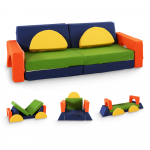 10 dalių modulinė sofa vaikams Eko oda, Įvairiaspalvė