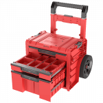 Q-Brick Įrankių dėžė Qbrick System PRO Cart 2.0 Plus Ultra HD Custom, raudonos spalvos, stalčių skaičius: 3
