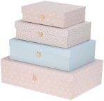 Home Styling Collection PIECES Įvairių dydžių kartoninių daiktadėžių rinkinys, 4 vnt.