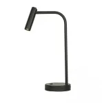 2,5W LED stalo &scaron;viestuvas, matinės juodos sp., 3000K, 23036