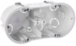 Elektro Plast 13,70 Dviguba įleidžiama dėžė 60mm gipso kartono balta PKw-2 13,70 /5vnt/
