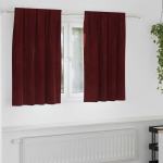 Užtemdymo užuolaidos 2 pcs Vyno raudona 140 x 140 cm Aksomas