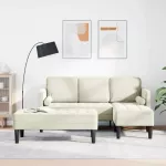 Sofa Sofos komplektas 2 vnt. Kreminė Poliesteris
