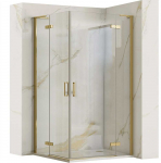Du&scaron;o kabina REA Hugo Double, Brushed Gold, 100x100 cm