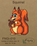 Embroidery Craft Squirrel (beads) FBNGI-010