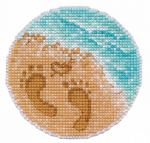 Oven Cross stitch kit "Magnet. At the sea" 8,7&times;8,5 cm S1660