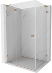 Du&scaron;o kabina Mexen Lunar L, kairė, 95 x 70 cm, transparent/brushed copper