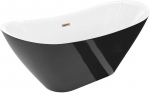 Gold Vonia Mexen Lotos, 140 x 75 cm, Baltas/Juodas + Rose auksinis persipylimas