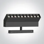 22W LED &scaron;viestuvas į magnetines sistemas MINI/MAXI/P&P, juodas, 3000/3500/4000K, 48V, 38&deg;, 42106B/B/V