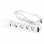 ATR Pagarinatajs 4-vietigs 1.4m a|su|s|USB 2.1A 3x1.5mm KF-GSB-04KU3X1.5|1.4M