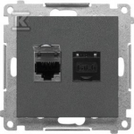 Kontakt Simon GN.2-KR.KOM.RJ45 K.6E P.GRAFIT.M.SIMON55