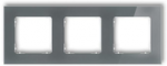 Karlik Elektrotechnik 28-0-IRSK-3 ICON Universalus trigubas kvadratinis rėmas - stiklo efektas (rėmas: grafito dugnas: baltas) 28-0-IRSK-3