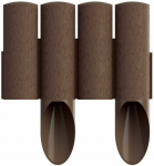 Aizsargbarjera Garden Center, 230 cm x 5.5 cm x 25.5 cm, brūna krās., 10 gab.