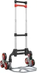 HOMCOM sulankstomas laiptinis karutis, 6 ratų sistema, keliamoji galia 70 kg, aliuminis, raudonas