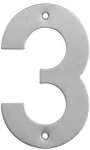 Durų numeris Haushalt SS-3, 14,5 cm x 9,5 cm, nerūdijantis plienas, nerūdijančio plieno