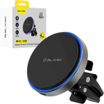 Blavec Car holder BHC-01B 15W magnetic with wirless charging to air vent (BHC01B-MAVIB) juodos spalvos