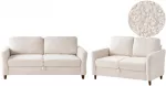 Sofa Beliani 5 asmenų svetainės baldų komplektas MARE Boucle smėlio spalvos