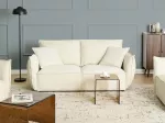 Beliani 3-vietė sofa KUNES &scaron;viesiai smėlio spalvos