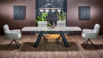 VINCE extension table ruda marble / juodas
