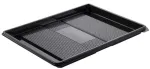 Plastikinė dėžutė, Plus Pack Zen, stačiakampė 320x250x20 mm PET, juoda, dėžė po 1000 vnt., tinkama maistui