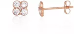 Diamond Sky Jewelry Auksiniai auskarai-vinukai su cirkoniais &bdquo;Auksinė Gėlė&ldquo;
