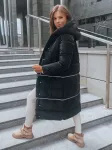 Moteri&scaron;ka juoda žieminė striukė Diane