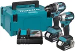 Akumuliatorinių įrankių rinkinys Makita DLX2576TJ; (DDF484+DTD158); 18 V; 2x5,0 Ah akum.