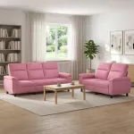 Sofa Sofos komplektas 2 vnt. Rožinė Audinys