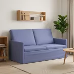 Dviejų vietų sofa Džinsinės mėlynos 150 x 81 x 82 cm Audinys