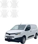 GrizzGlass Balta techninė danga HeavyDuty Baltas po rankenomis, skirta Toyota Proace City (2018-2026) [4w1] (GRZ22234)