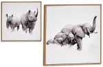 Plakatas Gift Decor Paveikslas Su rėmu gyvūnai Medžio drožlių plok&scaron;tė (31 x 2 x 31 cm)