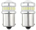 Amio LED CANBUS 3014 24SMD + 3030 6SMD 1156 BA15S P21W R10W R5W Balta 12V/24V